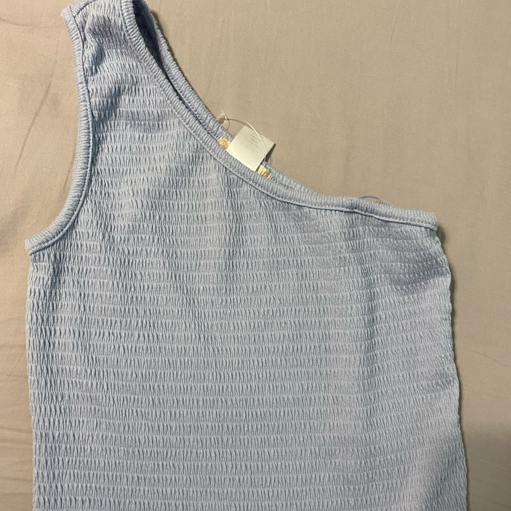light blue altrd state one shoulder top